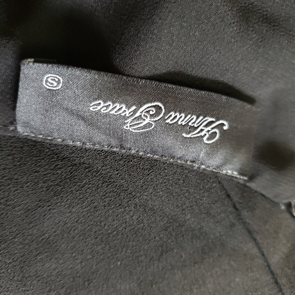 Anna Grace | S black top aqua blue embroidery boho - Picture 7 of 10